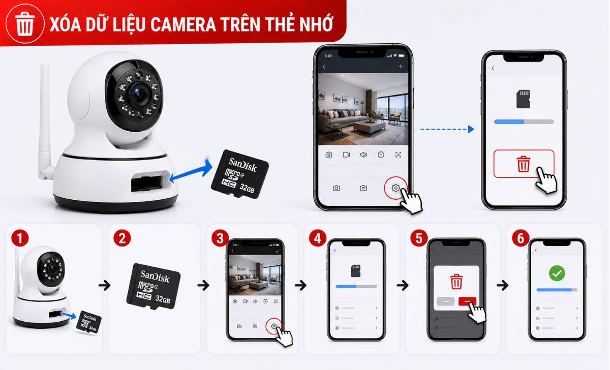 Cách Xóa Dữ Liệu Camera Trên Thẻ Nhớ