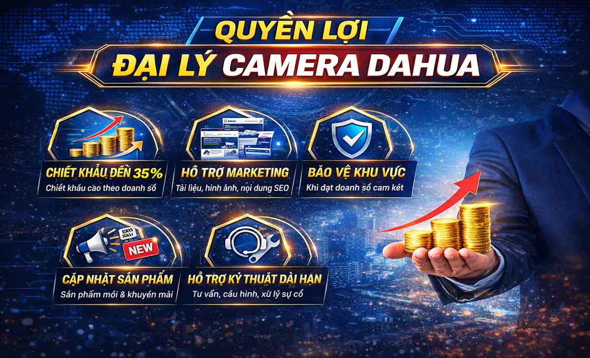 Quyền lợi đại lý phân phối camera Dahua