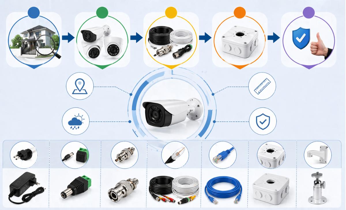 Cách chọn phụ kiện camera an ninh phù hợp & tối ưu