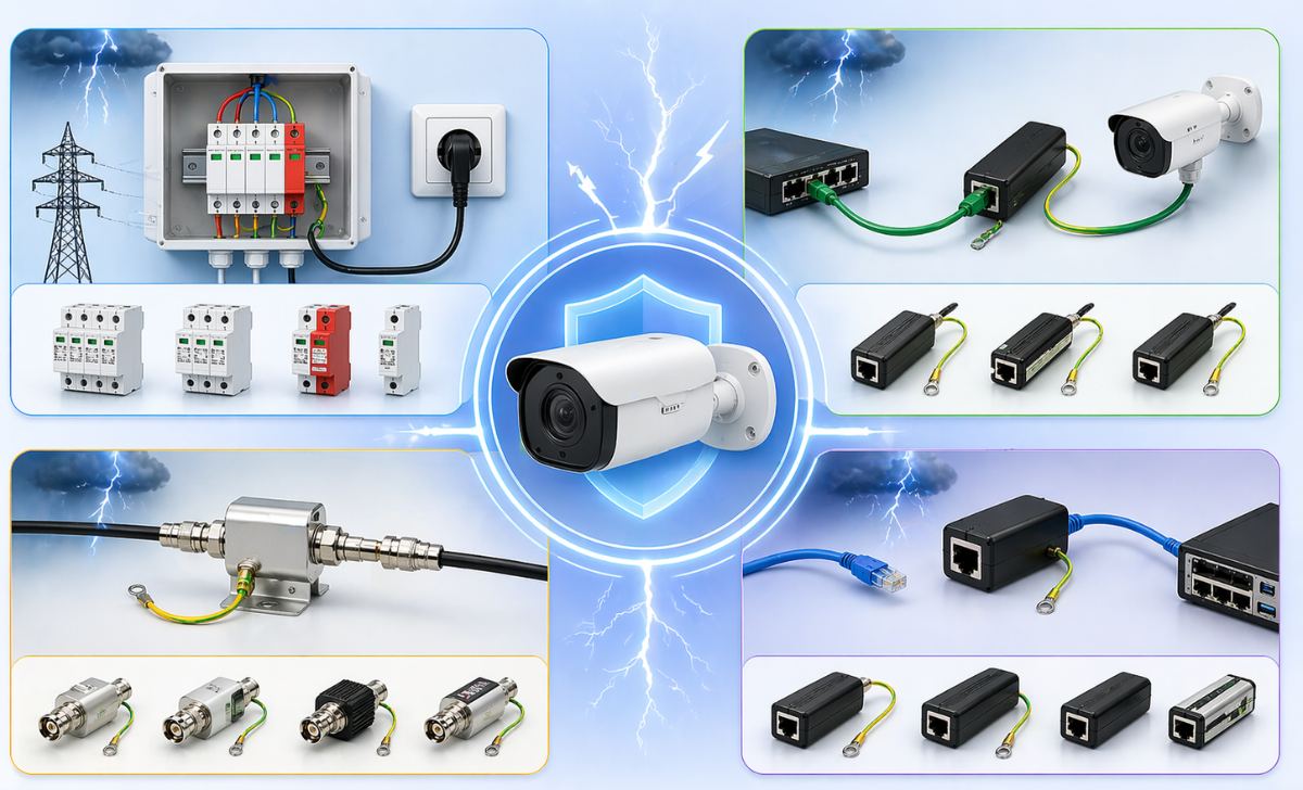 Phân loại thiết bị chống sét cho camera