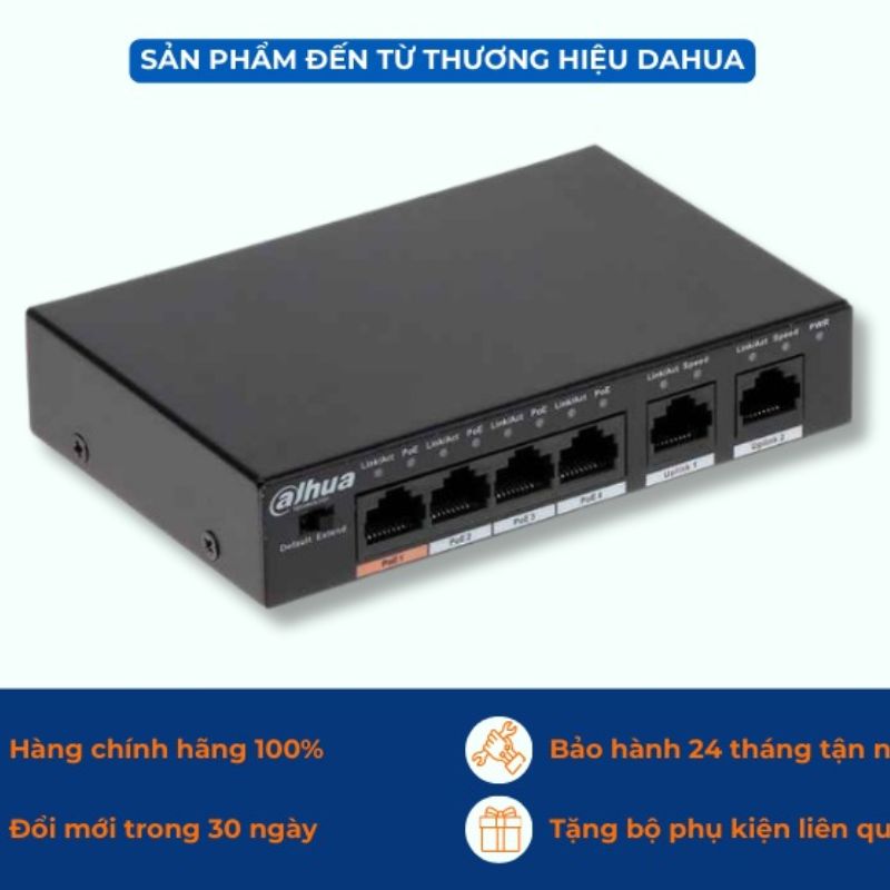Switch PoE Dahua DH-PFS3006 có những tính năng nổi bật nào?
