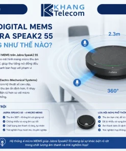 Loa Hội Nghị Jabra Speak2 55 MS Teams: 4 Mic, Bluetooth, USB-C