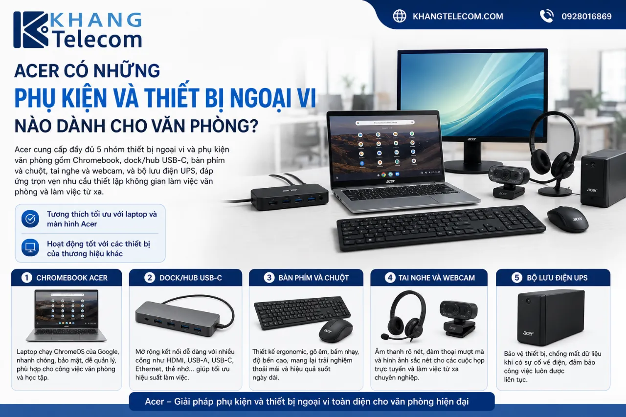 Acer Có Những Phụ Kiện Và Thiết Bị Ngoại Vi Nào Dành Cho Văn Phòng?