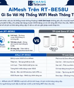 Bộ Phát Wifi 7 Asus RT-BE58U: BE3600, 2.5G WAN, AiMesh, USB 3.2