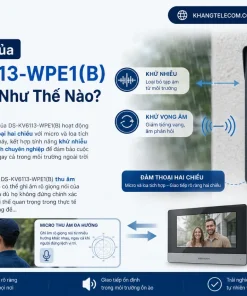 Camera Chuông Cửa DS-KV6113-WPE1(B): WiFi, 128GB, IP65