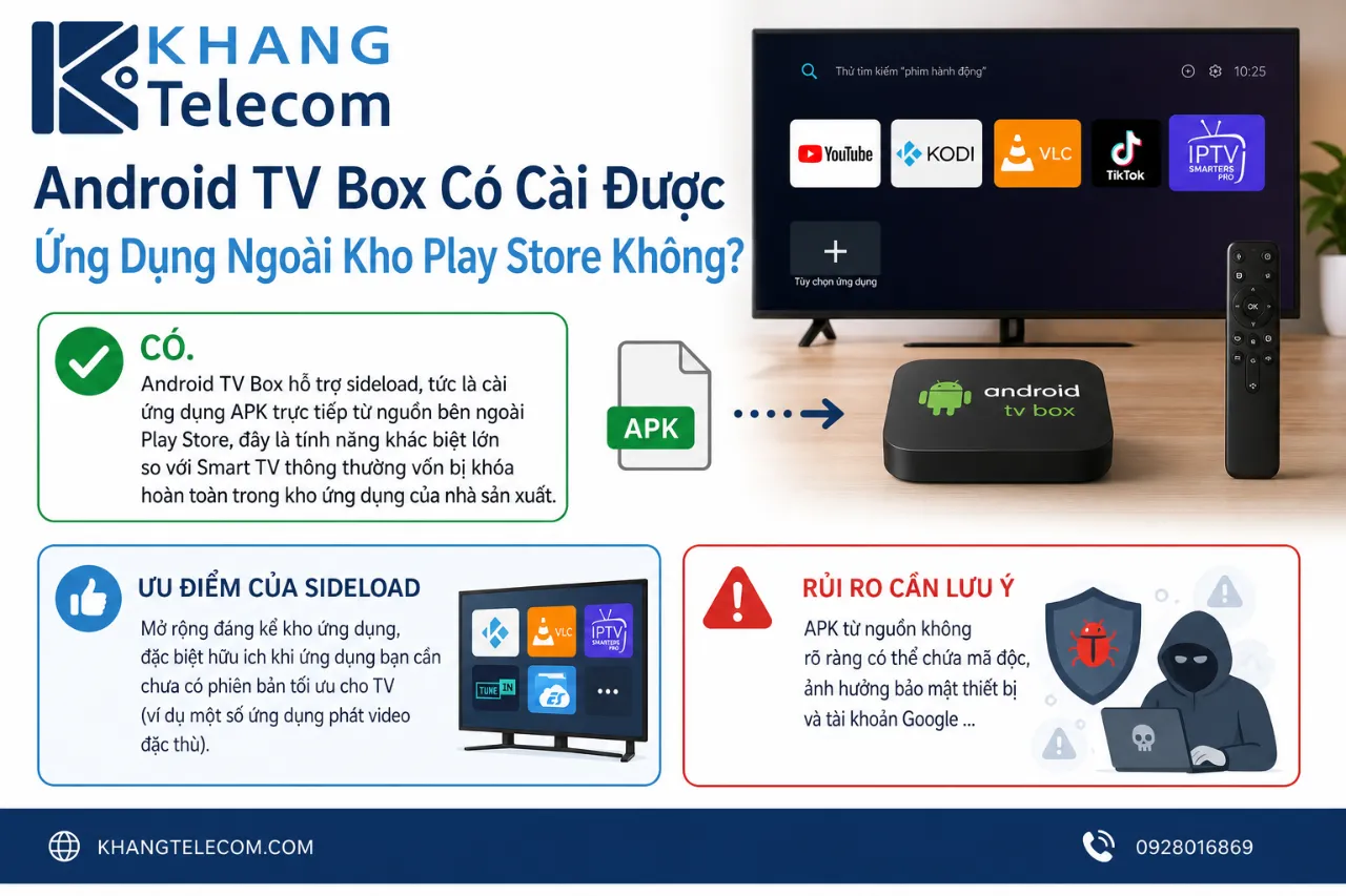 Android TV Box Có Cài Được Ứng Dụng Ngoài Kho Play Store Không?
