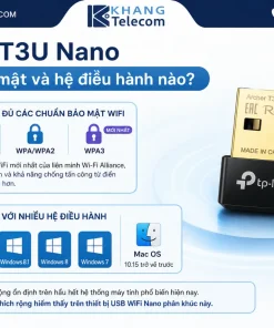 USB Wifi TP-Link Archer T3U Nano: AC1300, MU-MIMO, Băng Tần Kép