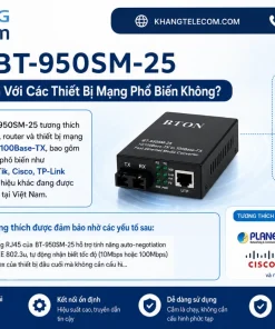 Chuyển Đổi Quang Điện BTON BT-950SM-25: 10/100M, 2 Sợi SC, 25km