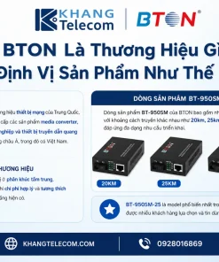 Chuyển Đổi Quang Điện BTON BT-950SM-25: 10/100M, 2 Sợi SC, 25km