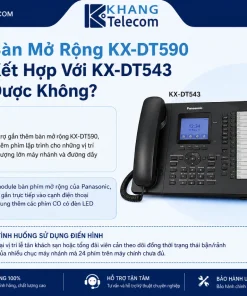 Điện Thoại Panasonic KX-DT543: LCD 3 Dòng, 24 Phím, Loa Ngoài