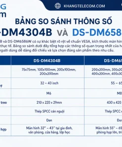 Giá Treo Màn Hình HIKVISION DS-DM4304B: VESA 200x200, SPCC, Lắp Dễ