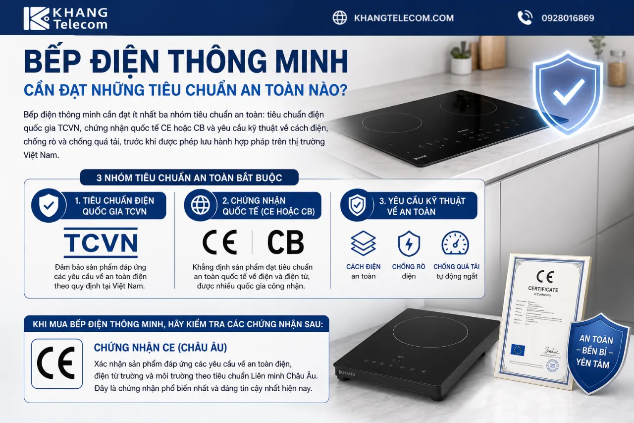 Bếp Điện Thông Minh Cần Đạt Những Tiêu Chuẩn An Toàn Nào?