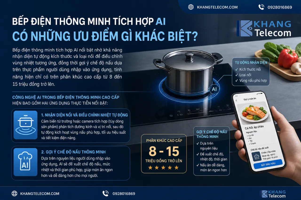 Bếp Điện Thông Minh Tích Hợp AI Có Những Ưu Điểm Gì Khác Biệt?