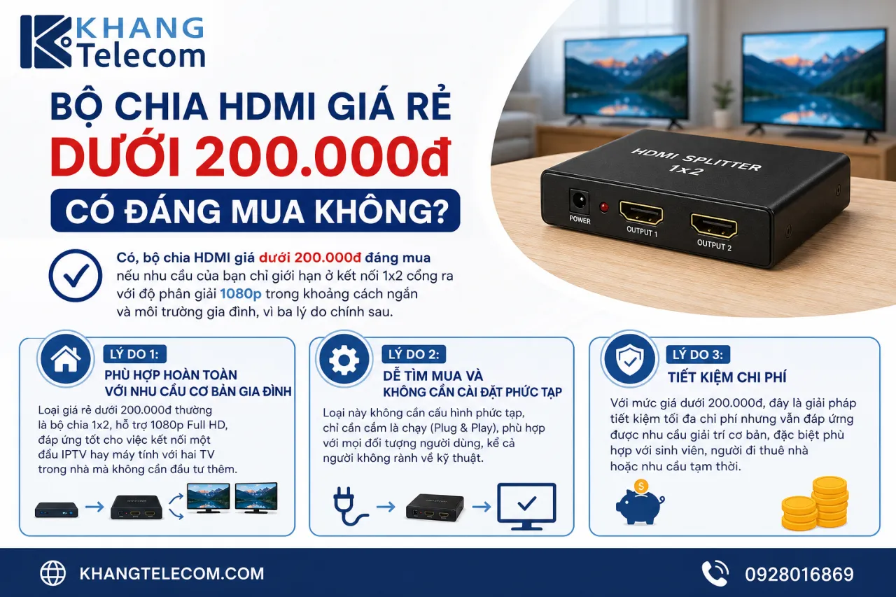 Bộ Chia HDMI Giá Rẻ Dưới 200.000đ Có Đáng Mua Không?
