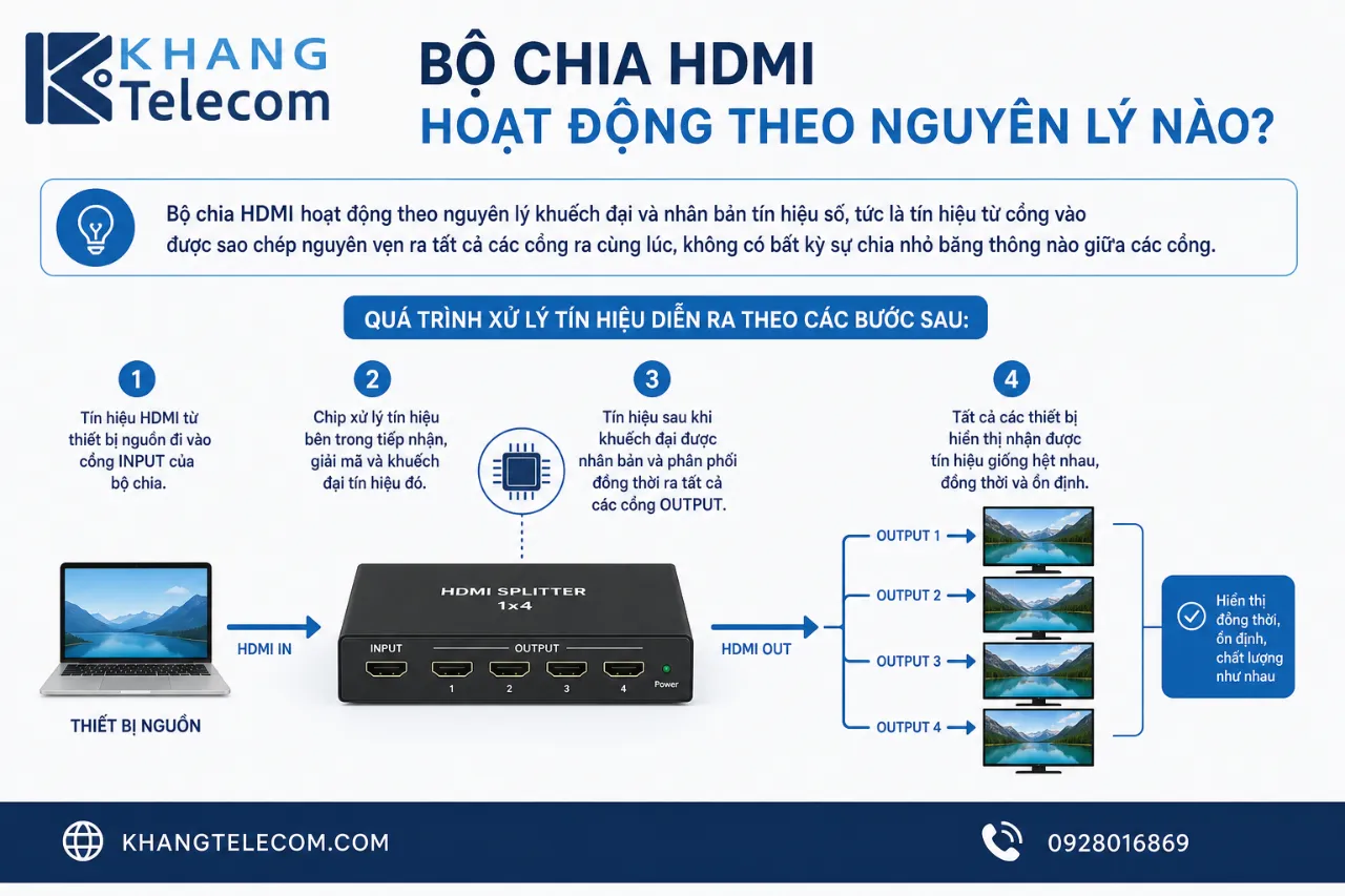 Bộ Chia HDMI Hoạt Động Theo Nguyên Lý Nào?