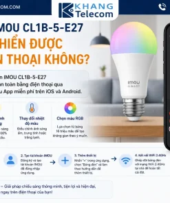 Bóng Đèn LED IMOU CL1B-5-E27: 9W, E27, WiFi, 806lm, 2700-6500K