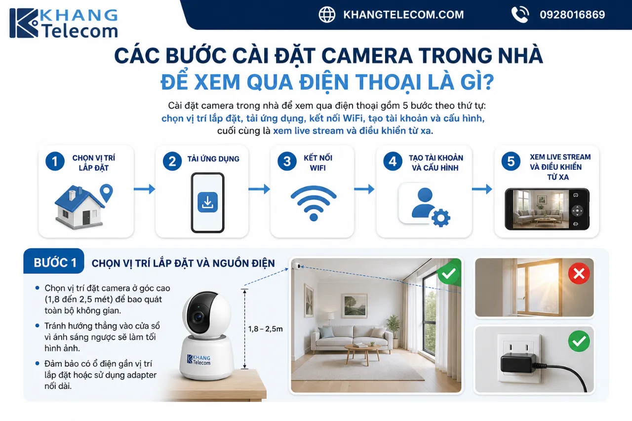 Các Bước Cài Đặt Camera Trong Nhà Để Xem Qua Điện Thoại Là Gì?