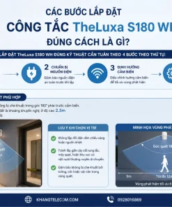 Công Tắc THEBEN TheLuxa S180 WH: PIR 180°, 12m, IP55