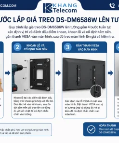 Giá Treo Màn Hình Hikvision DS-DM6586W: SPCC, 950x648mm, Lắp Tường