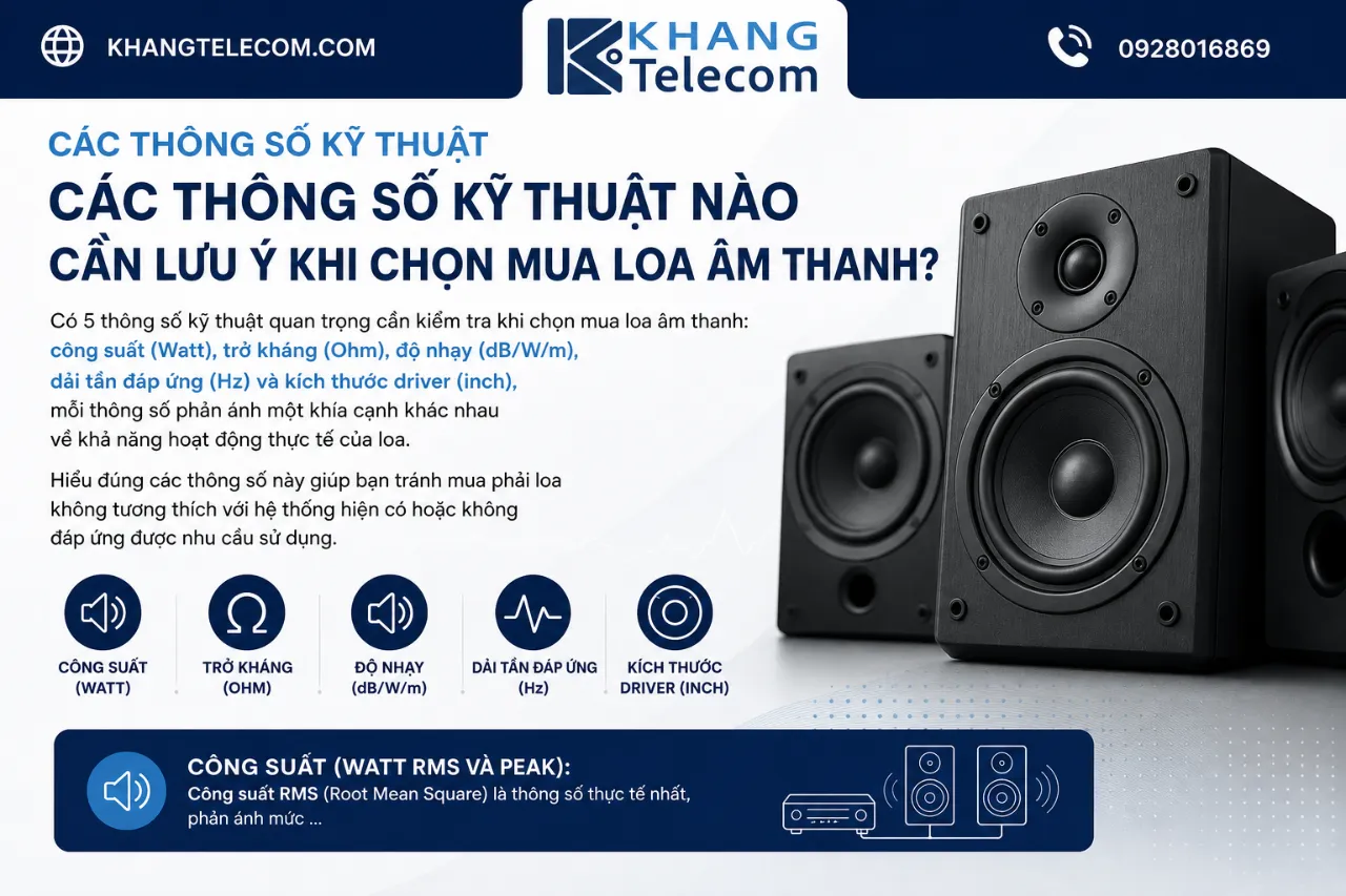 Các Thông Số Kỹ Thuật Nào Cần Lưu Ý Khi Chọn Mua Loa Âm Thanh?