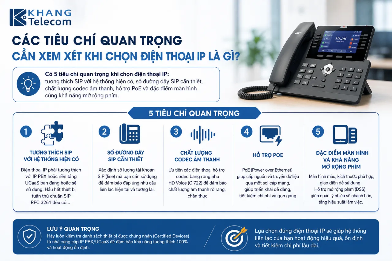 Các Tiêu Chí Quan Trọng Cần Xem Xét Khi Chọn Điện Thoại IP Là Gì?