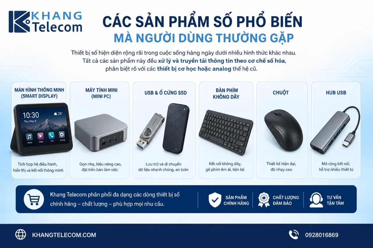 Các sản phẩm số phổ biến mà người dùng thường gặp