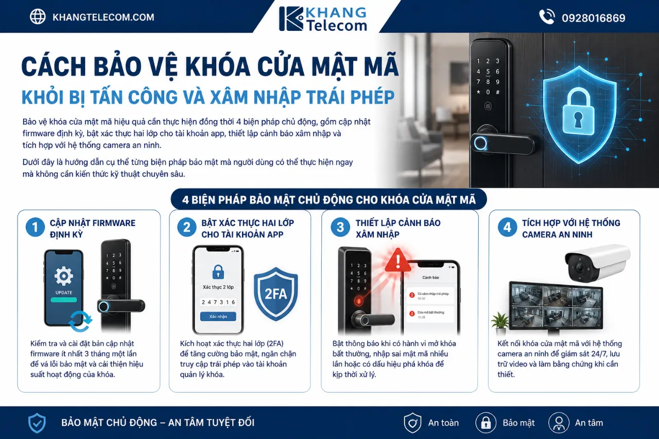 Cách Bảo Vệ Khóa Cửa Mật Mã Khỏi Bị Tấn Công Và Xâm Nhập Trái Phép
