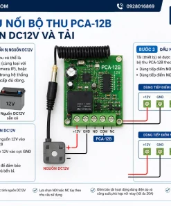 Remote Không Dây Picotech PCA-12B: 433MHz, 100m, DC12V