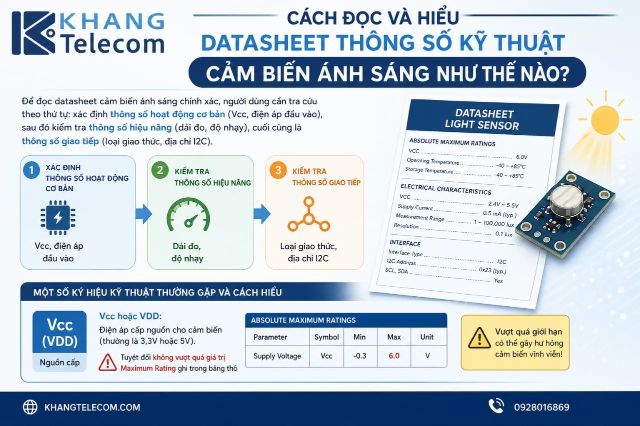Cách Đọc Và Hiểu Datasheet Thông Số Kỹ Thuật Cảm Biến Ánh Sáng Như Thế Nào?