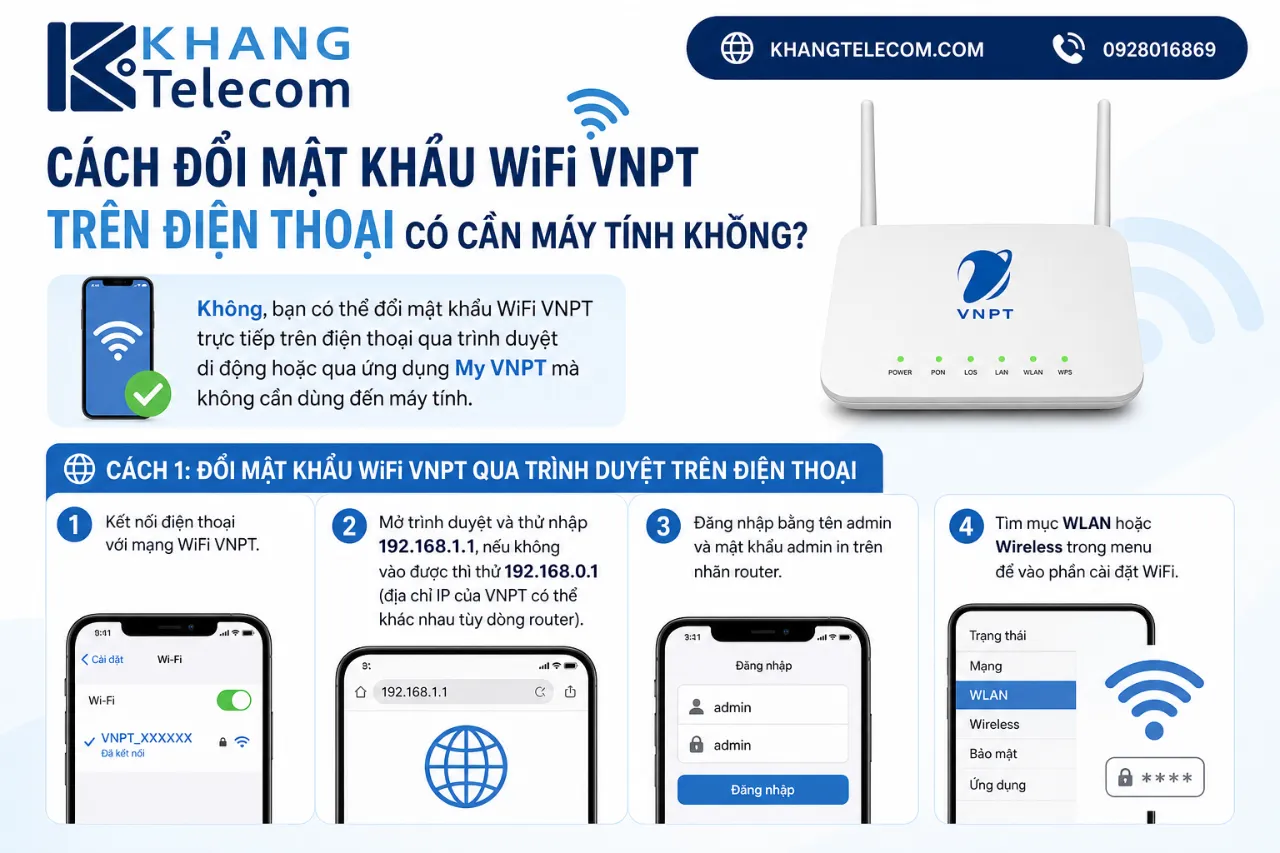 Cách Đổi Mật Khẩu WiFi VNPT Trên Điện Thoại Có Cần Máy Tính Không?
