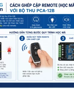 Remote Không Dây Picotech PCA-12B: 433MHz, 100m, DC12V