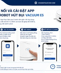 Robot Hút Bụi Vacuum E5: 2000Pa, Hộp Bụi 400ml, App