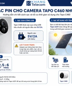 Camera Năng Lượng Mặt Trời Tapo C460: 4K, IP66, Pin 10000mAh, AI
