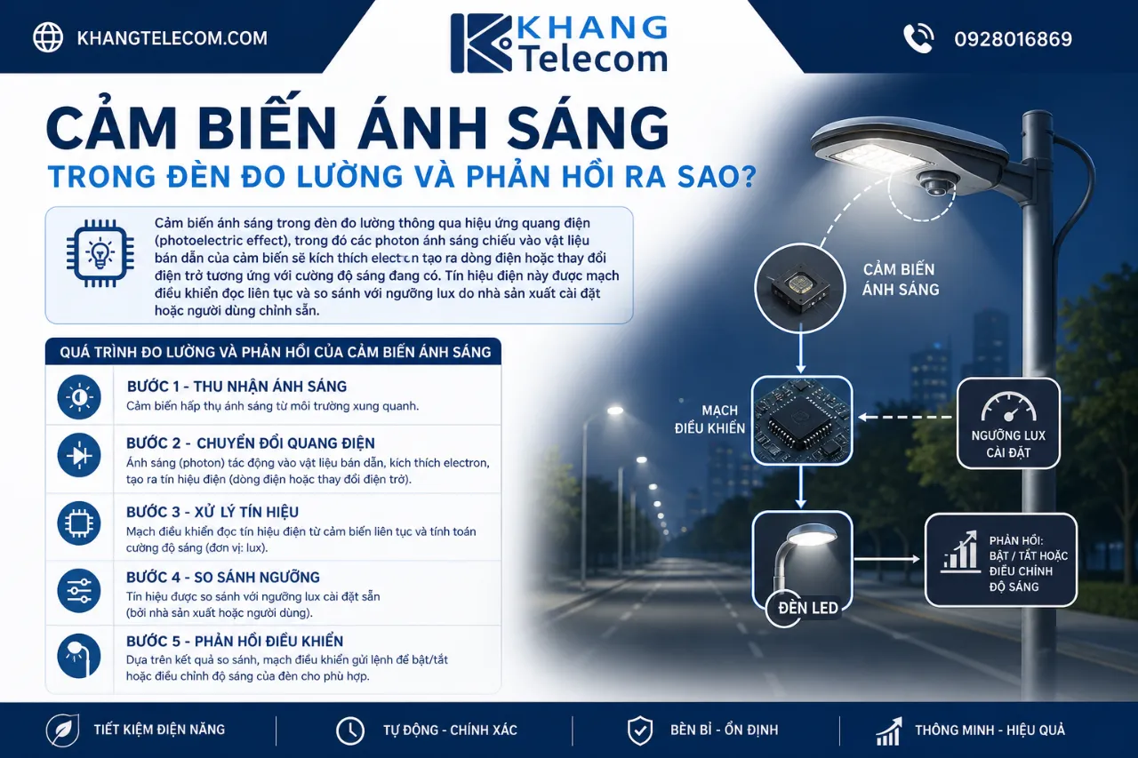 Cảm Biến Ánh Sáng Trong Đèn Đo Lường Và Phản Hồi Ra Sao?