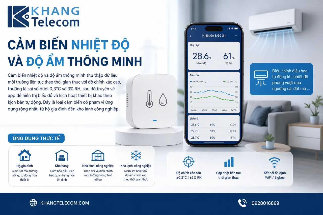 Cảm Biến Nhiệt Độ Và Độ Ẩm Thông Minh