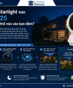 Camera Wifi Tapo C225: 2K QHD, Xoay 360°, AI, Thẻ 512GB, Riêng Tư