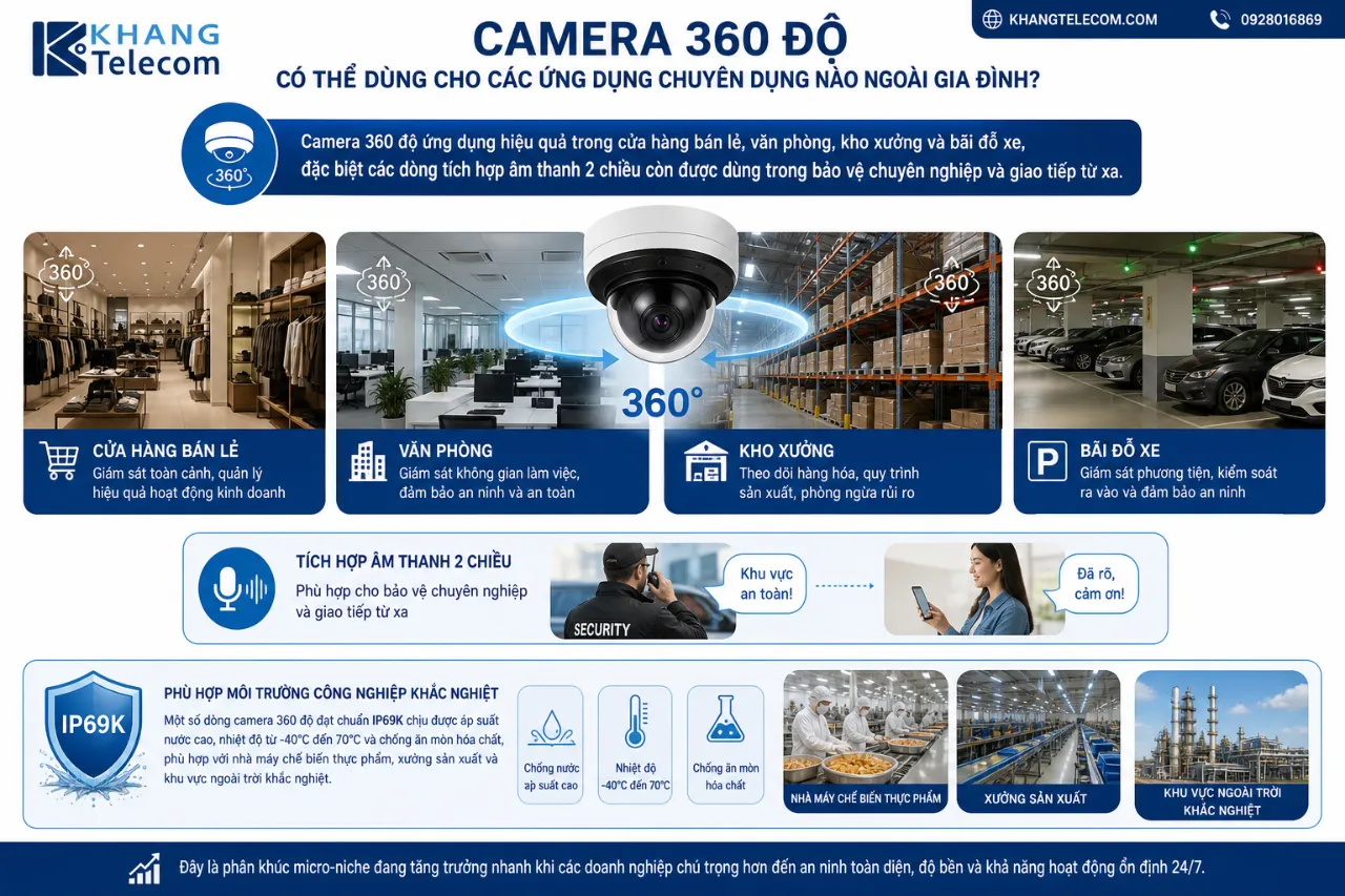 Camera 360 Độ Có Thể Dùng Cho Các Ứng Dụng Chuyên Dụng Nào Ngoài Gia Đình?