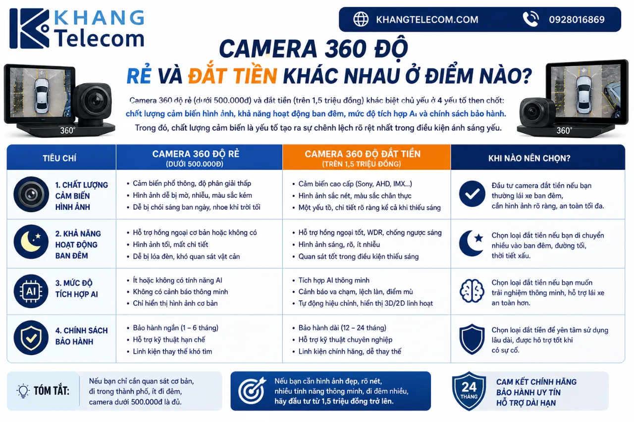 Camera 360 Độ Rẻ Và Đắt Tiền Khác Nhau Ở Điểm Nào?