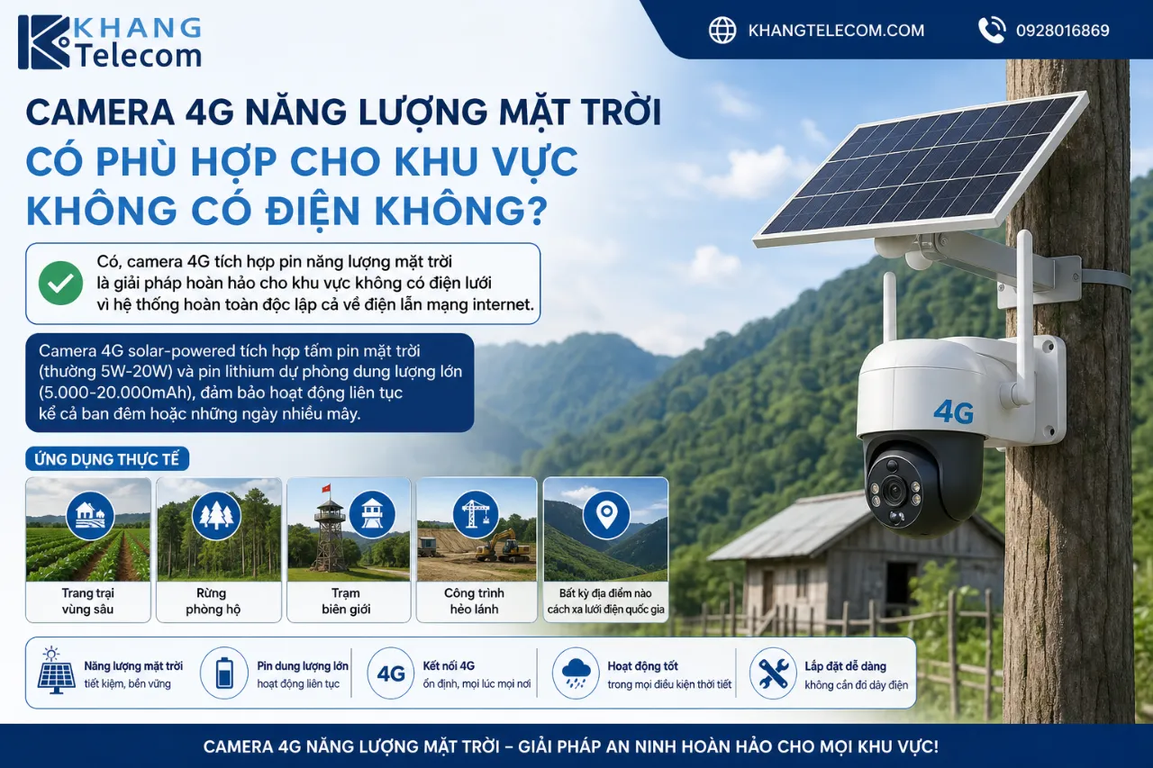 Camera 4G Năng Lượng Mặt Trời Có Phù Hợp Cho Khu Vực Không Có Điện Không?