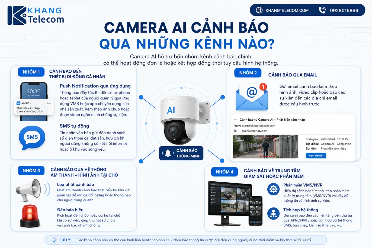 Camera AI Cảnh Báo Qua Những Kênh Nào?