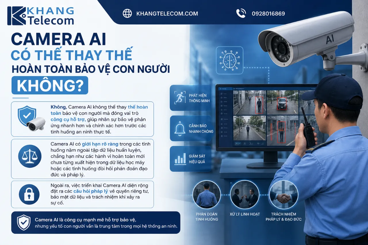 Camera AI Có Thể Thay Thế Hoàn Toàn Bảo Vệ Con Người Không?