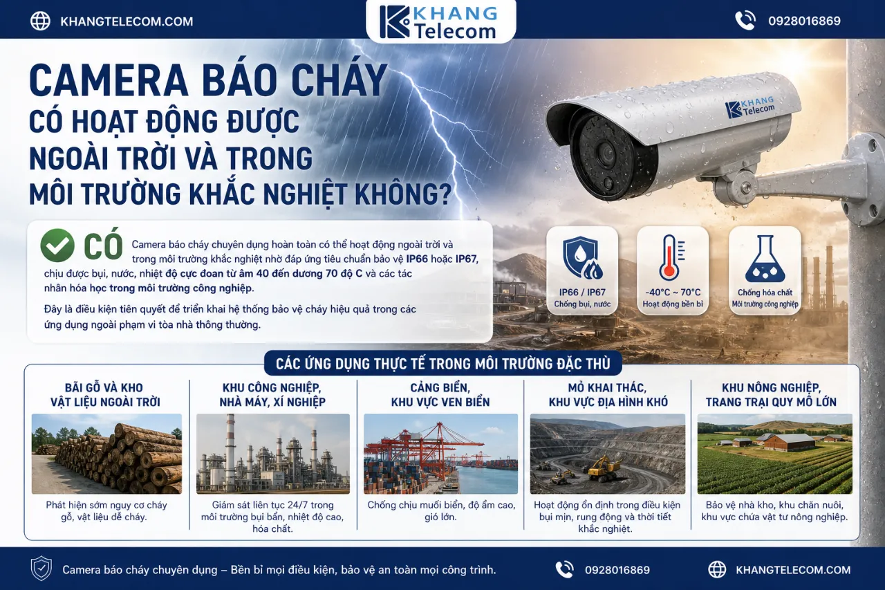 Camera Báo Cháy Có Hoạt Động Được Ngoài Trời Và Trong Môi Trường Khắc Nghiệt Không?