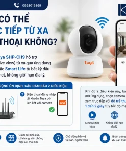 Camera IP Trong Nhà Tuya SHP-CI19: 3MP, Xoay 360°, H.265, 128GB