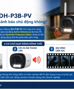 Camera Wifi Dahua DH-P3B-PV: 3MP, Quay 360°, Wi-Fi 6