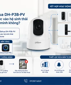 Camera Wifi Dahua DH-P3B-PV: 3MP, Quay 360°, Wi-Fi 6