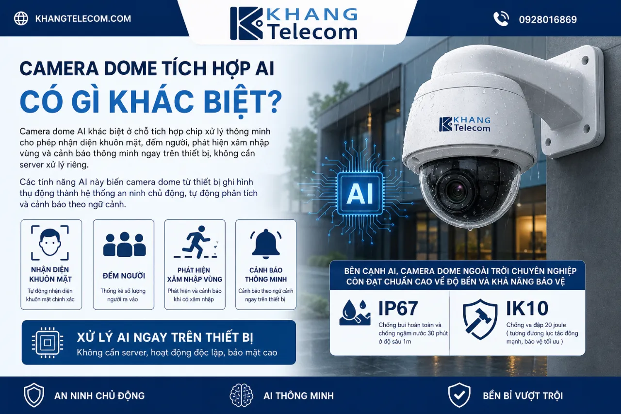 Camera Dome Tích Hợp AI Có Gì Khác Biệt?
