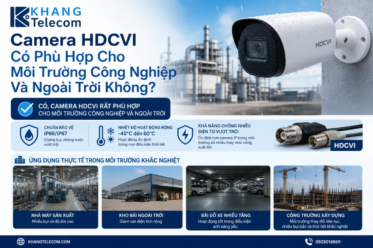 Camera HDCVI Có Phù Hợp Cho Môi Trường Công Nghiệp Và Ngoài Trời Không?