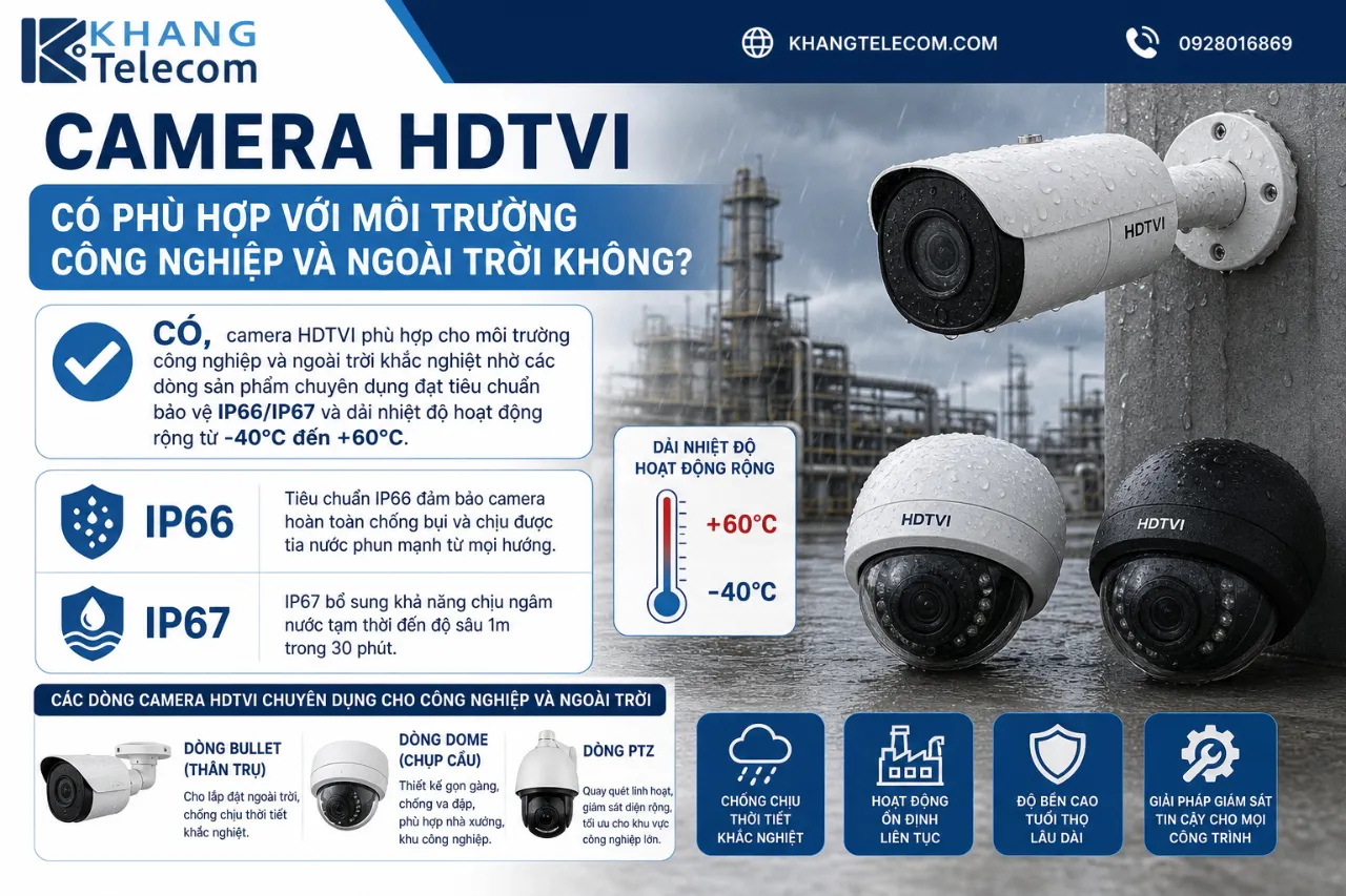 Camera HDTVI Có Phù Hợp Với Môi Trường Công Nghiệp Và Ngoài Trời Không?