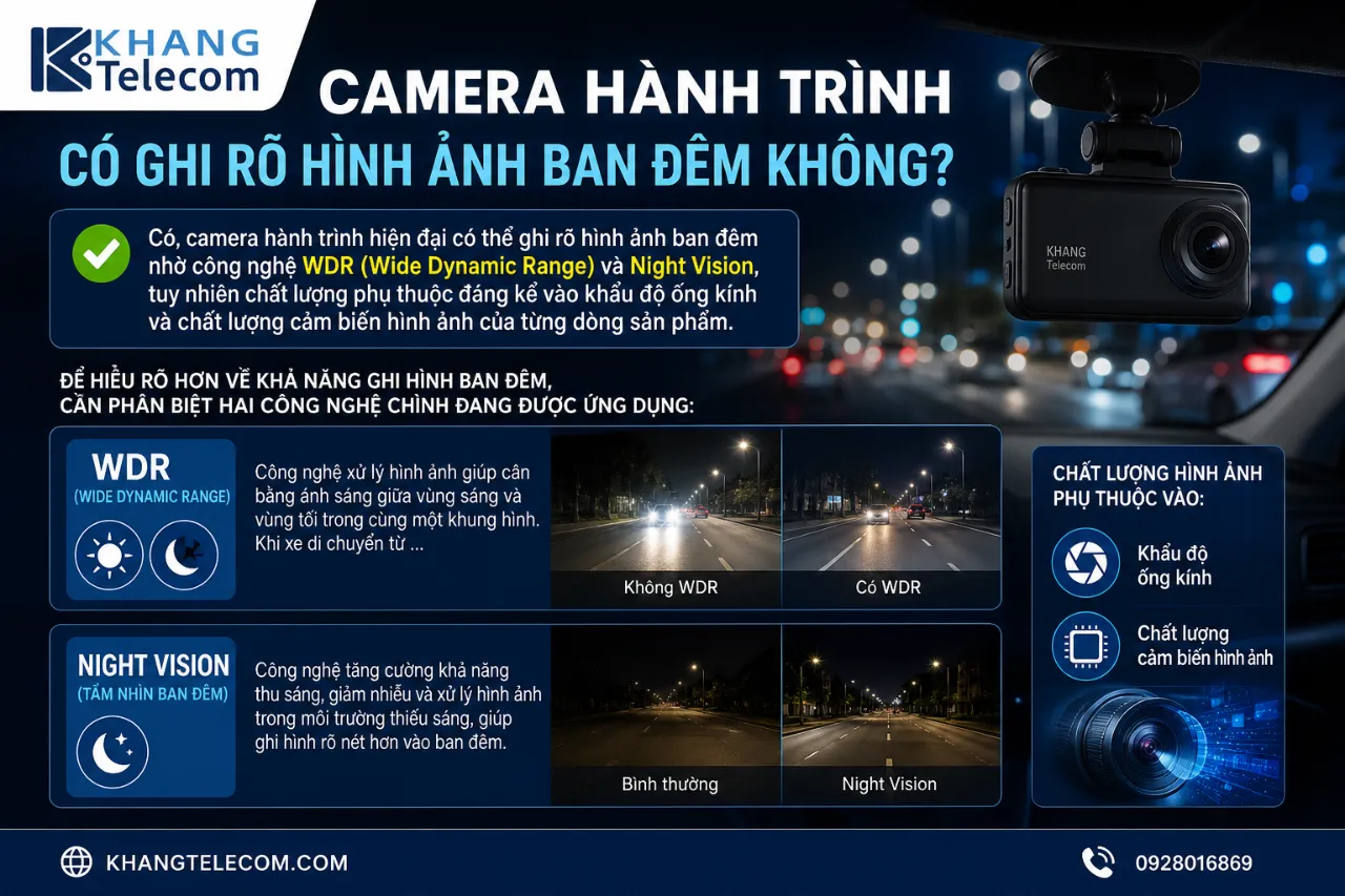Camera Hành Trình Có Ghi Rõ Hình Ảnh Ban Đêm Không?