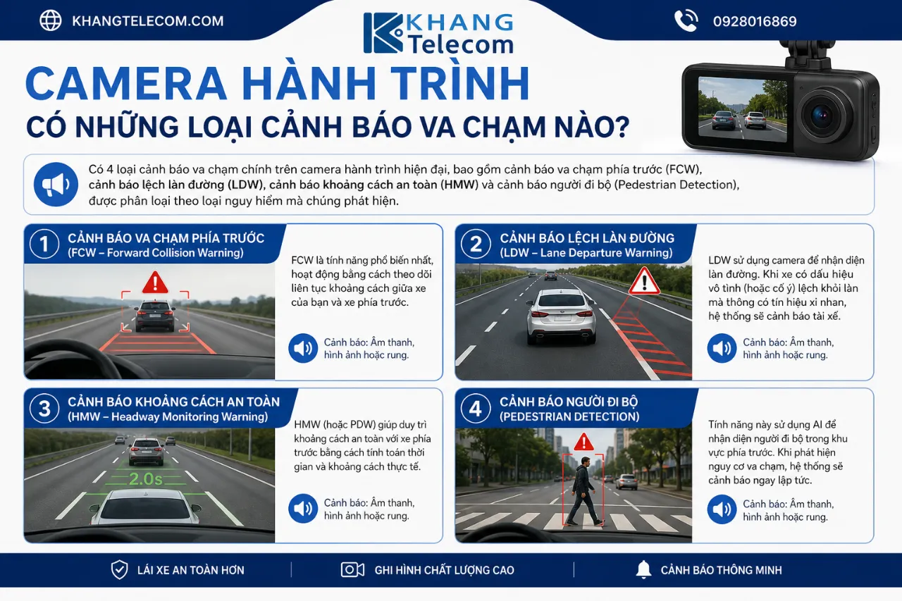 Camera Hành Trình Có Những Loại Cảnh Báo Va Chạm Nào?